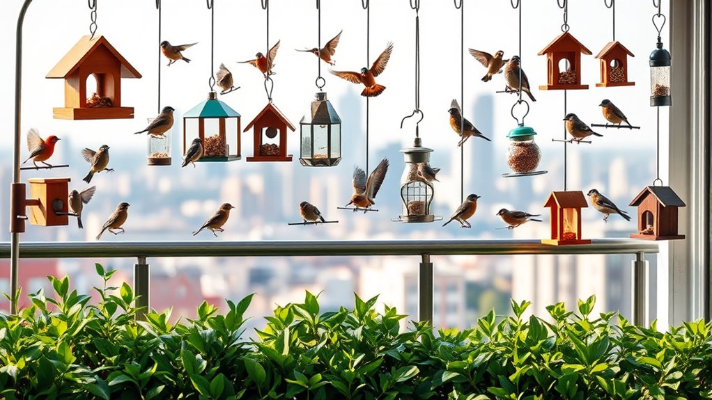 top balcony bird feeders