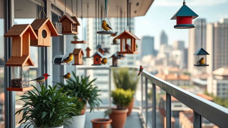 top condo balcony bird feeders