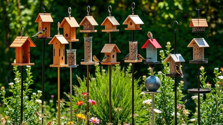 top pole mounted bird feeders