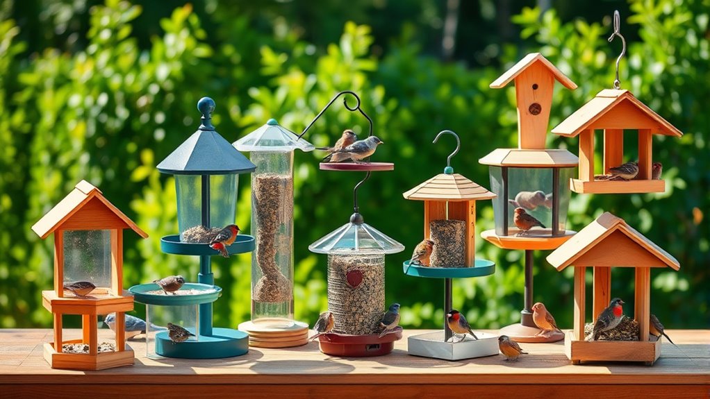 top sheltered bird feeders