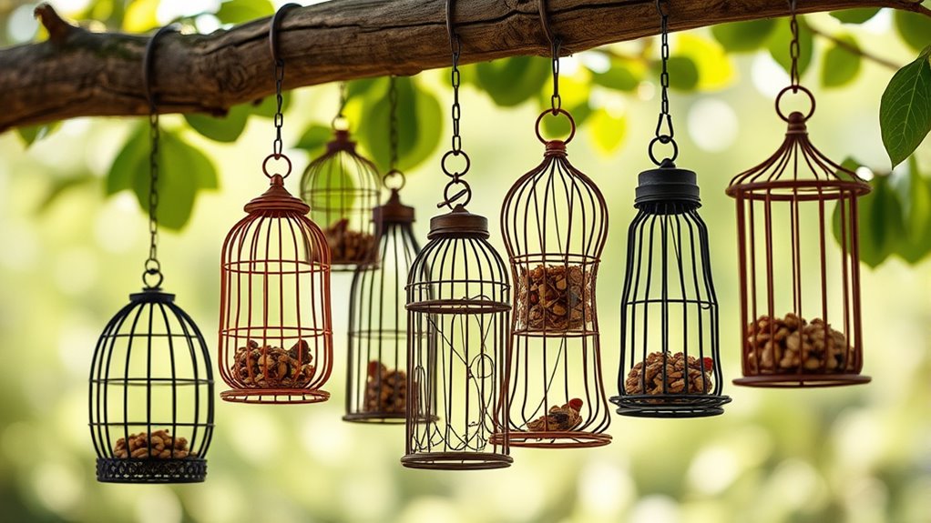 top wire cage bird feeders